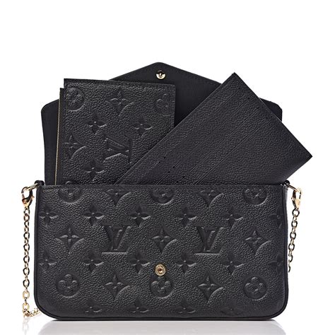 louis vuitton pochette felicie empreinte noir